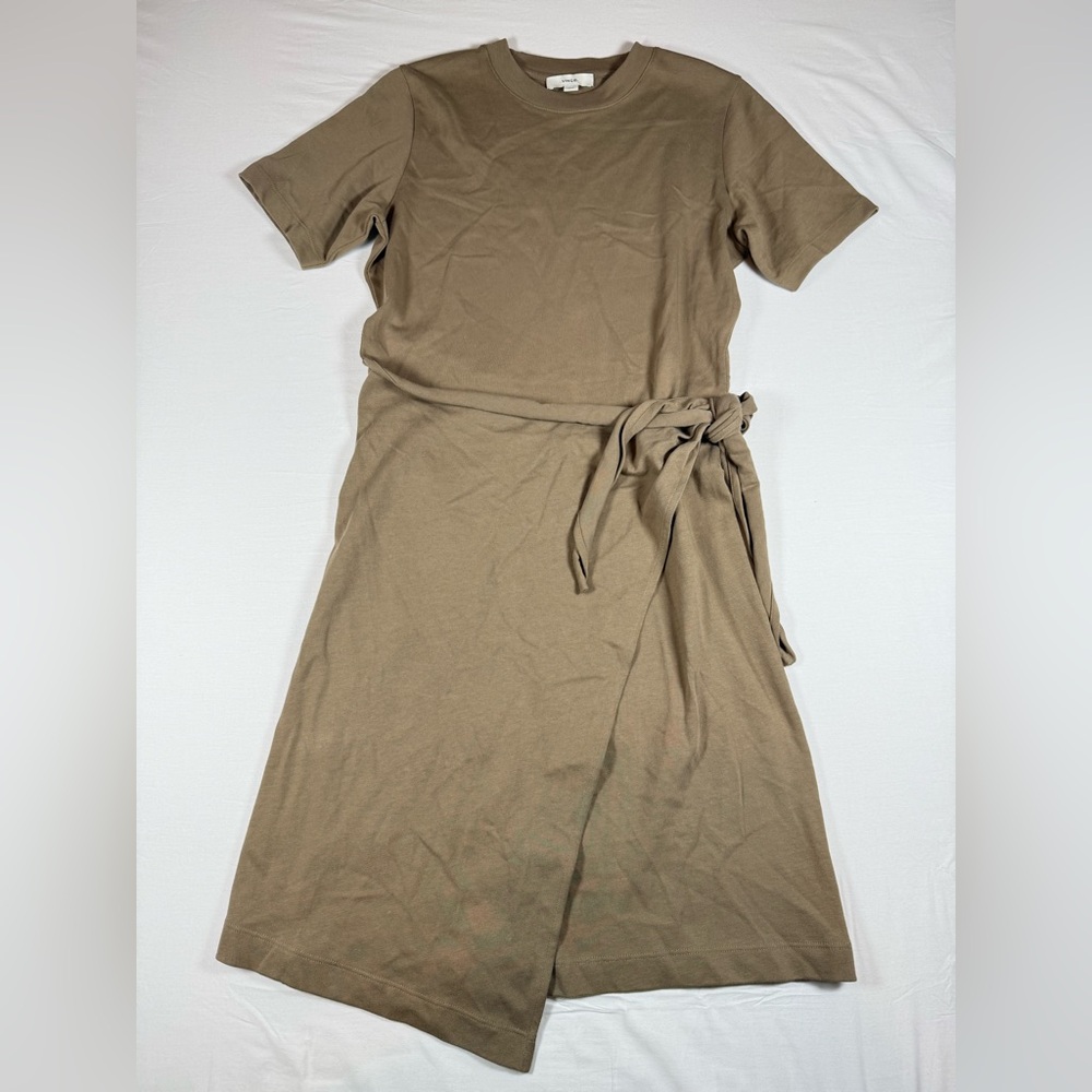 Vince Tan Midi Wrap Dress